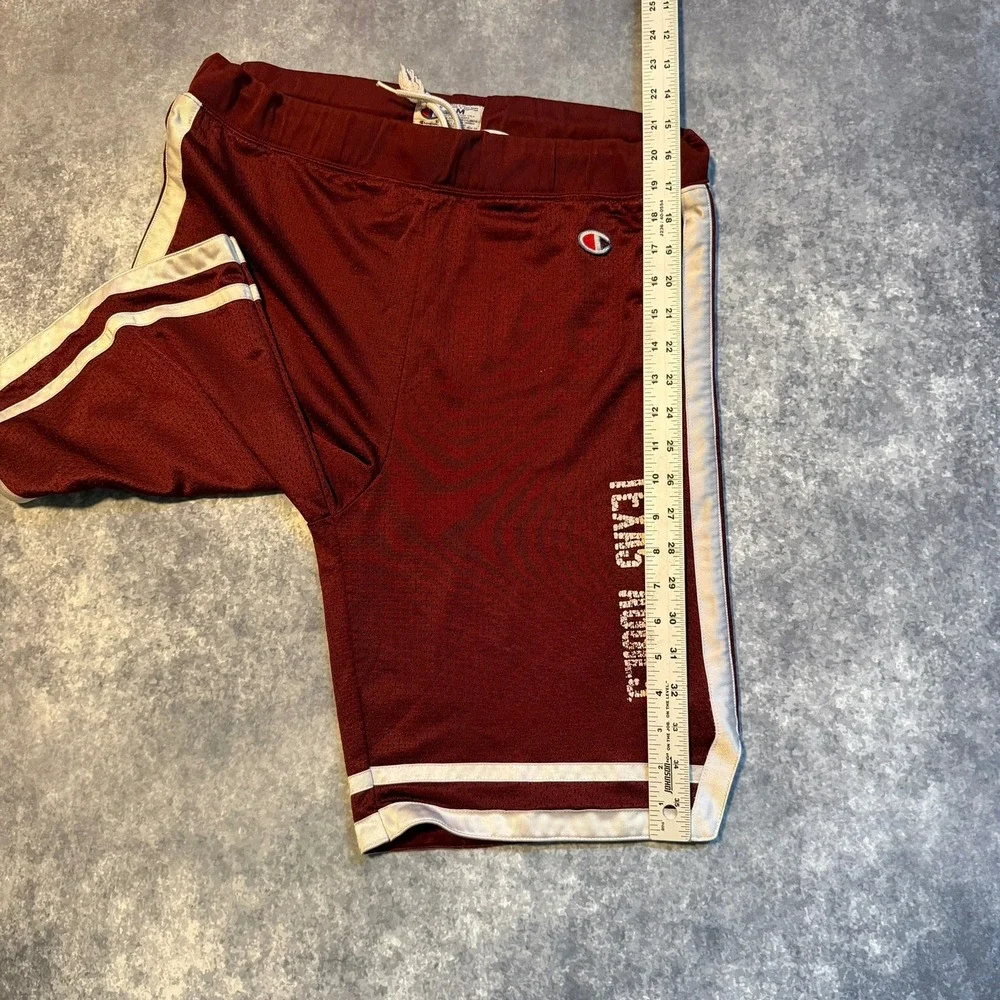 Vintage Champion Mens Texas Aggies Mesh Basketball Shorts Maroon‎ White Medium